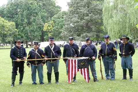Members of the 10th Cavalry and 3rd Iowa Cavalry (the 10th's sister group) at Grierson Days, 2006.